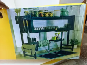 Over the Sink Dish Drying Rack With Cover