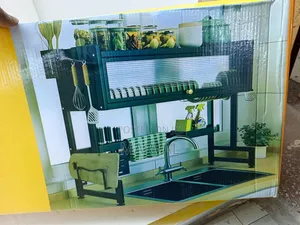 Over the Sink Dish Drying Rack With Cover