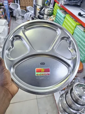 32cm Round Stainless Steel Partition Tray