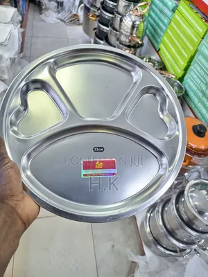 32cm Round Stainless Steel Partition Tray