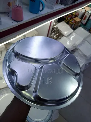 32cm Round Stainless Steel Partition Tray