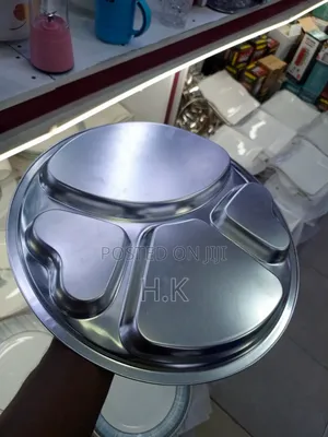32cm Round Stainless Steel Partition Tray