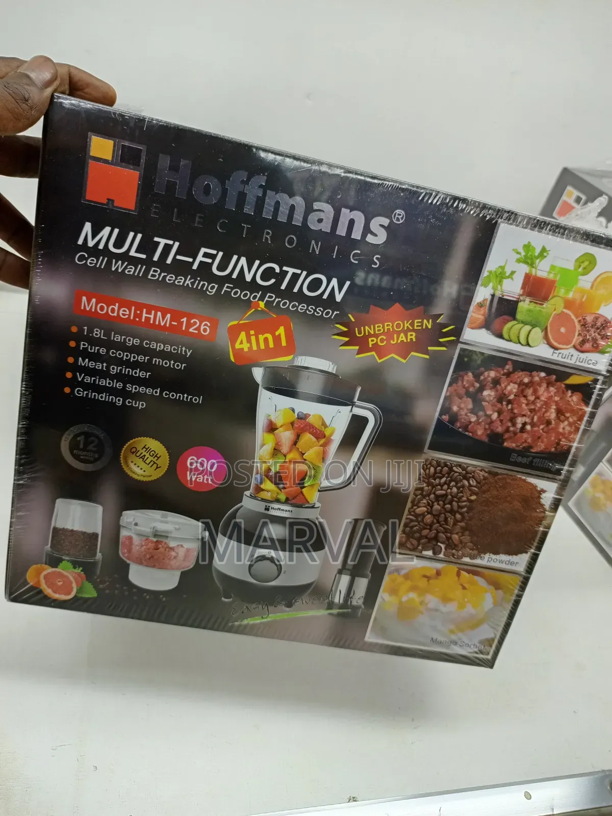 Hoffmans 4 in 1 Blender With Grinder Juicer Food Processor