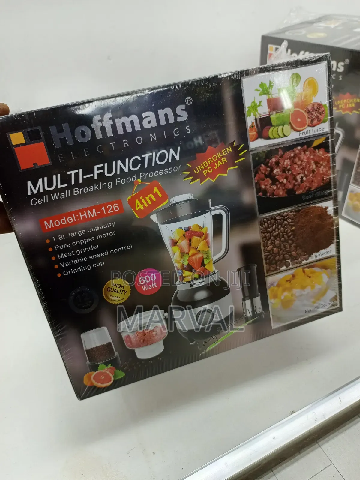 Hoffmans 4 in 1 Blender With Grinder Juicer Food Processor