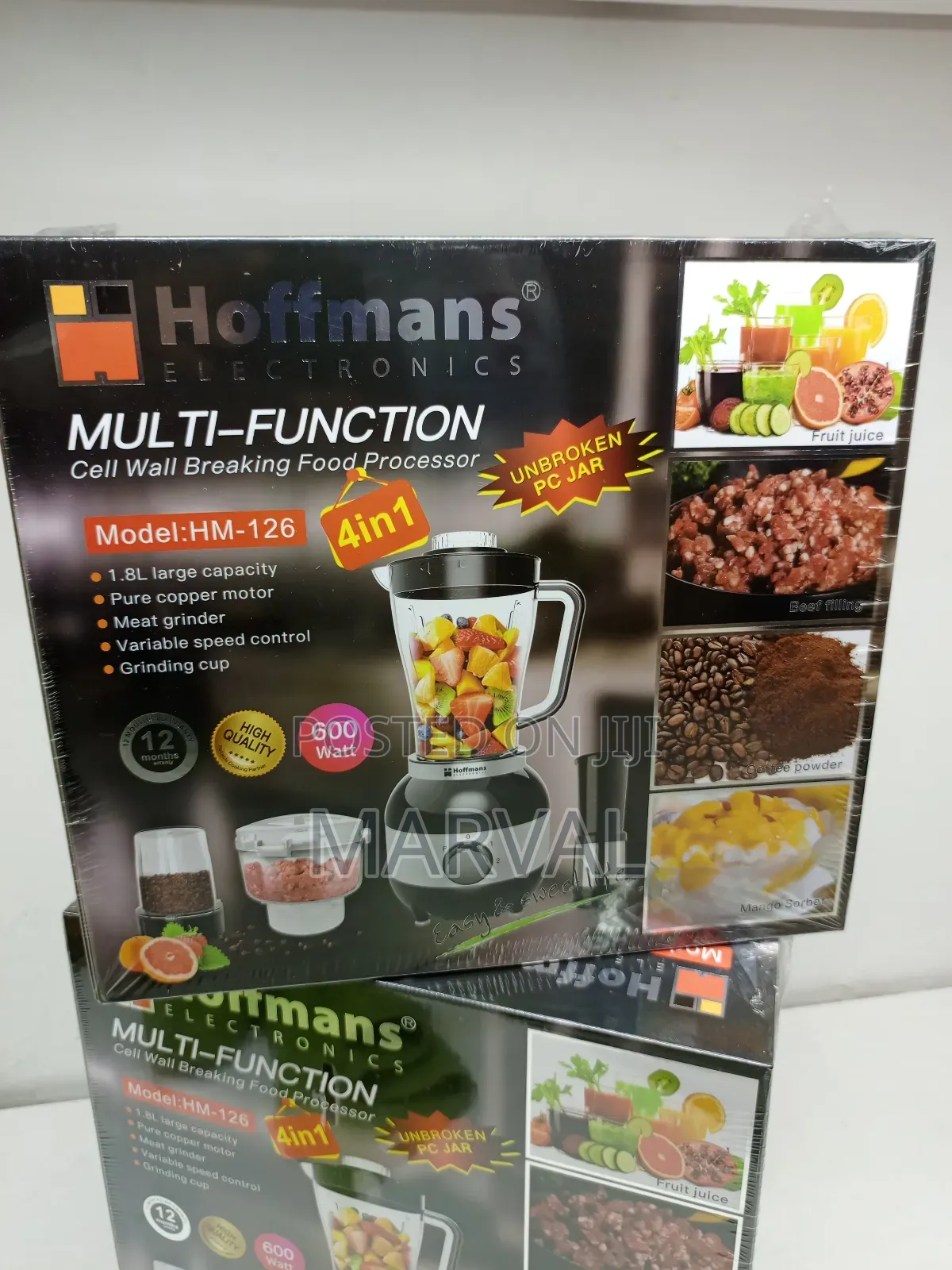 Hoffmans 4 in 1 Blender With Grinder Juicer Food Processor
