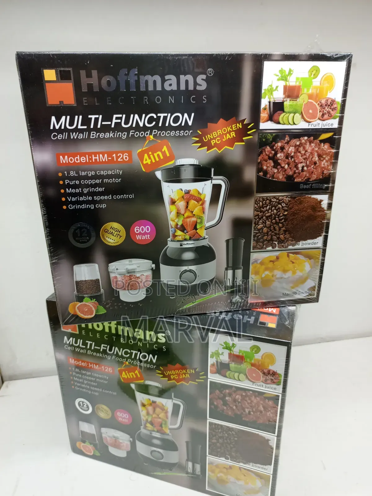 Hoffmans 4 in 1 Blender With Grinder Juicer Food Processor