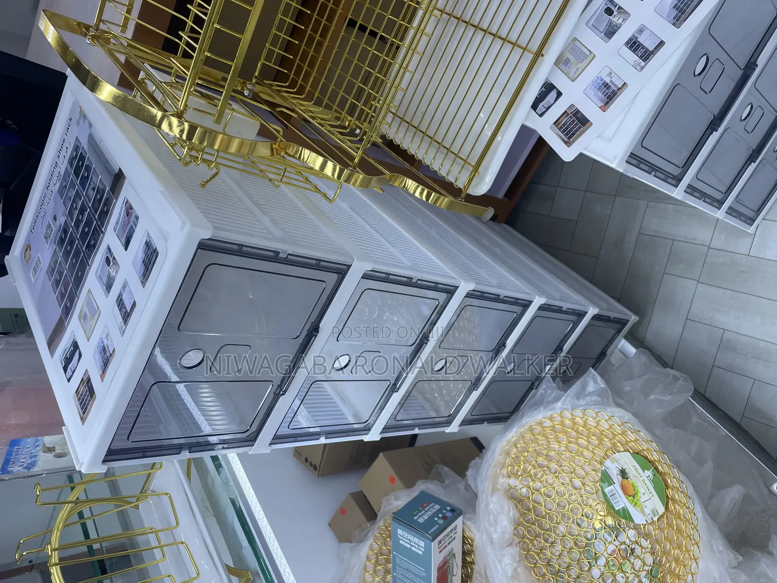 Telescopic 5layer Folding Shoe Rack