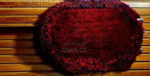 Maroon Fluffy Door Rug