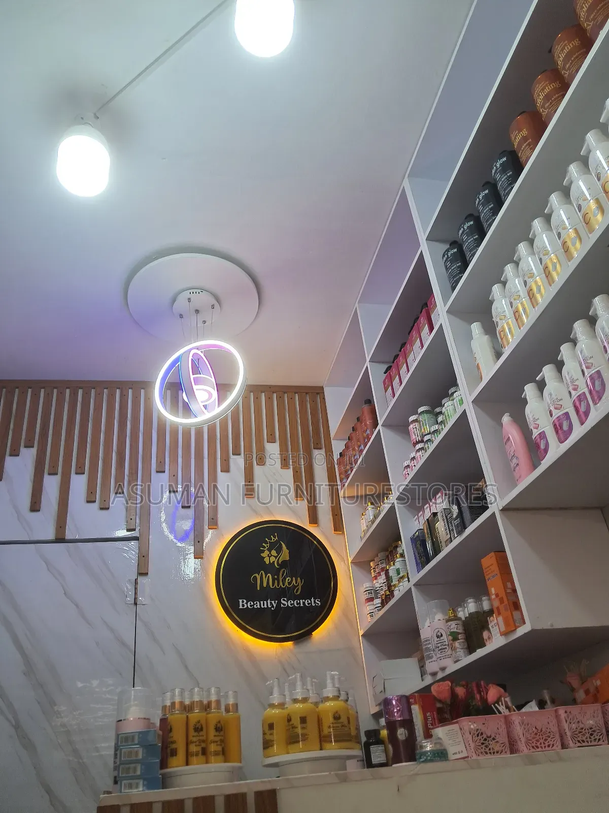 Cosmetics Shelves Call Us On