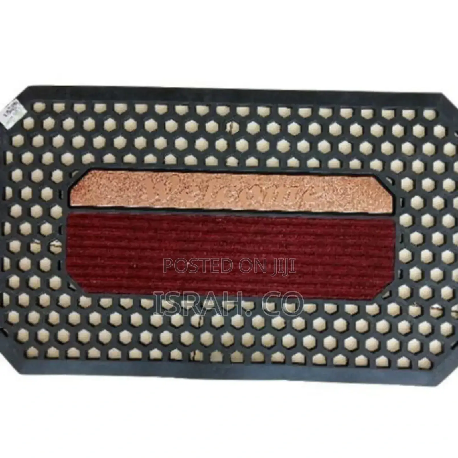 Black Rubber Heavy Duty Door Mat With Different Skirtings-