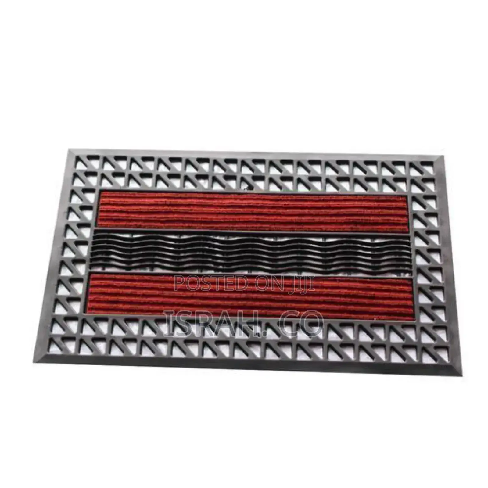 Black Rubber Heavy Duty Door Mat With Different Skirtings-