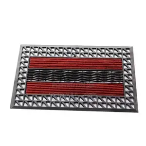 Black Rubber Heavy Duty Door Mat With Different Skirtings-