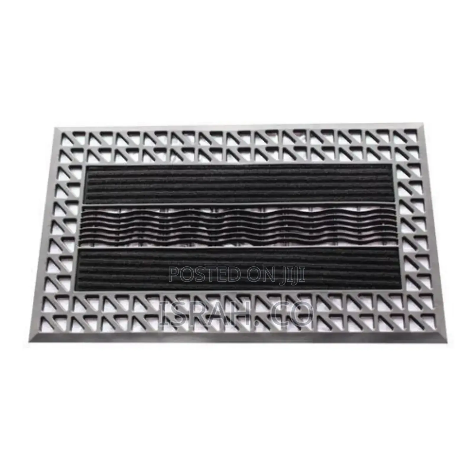 Black Rubber Heavy Duty Door Mat With Different Skirtings-