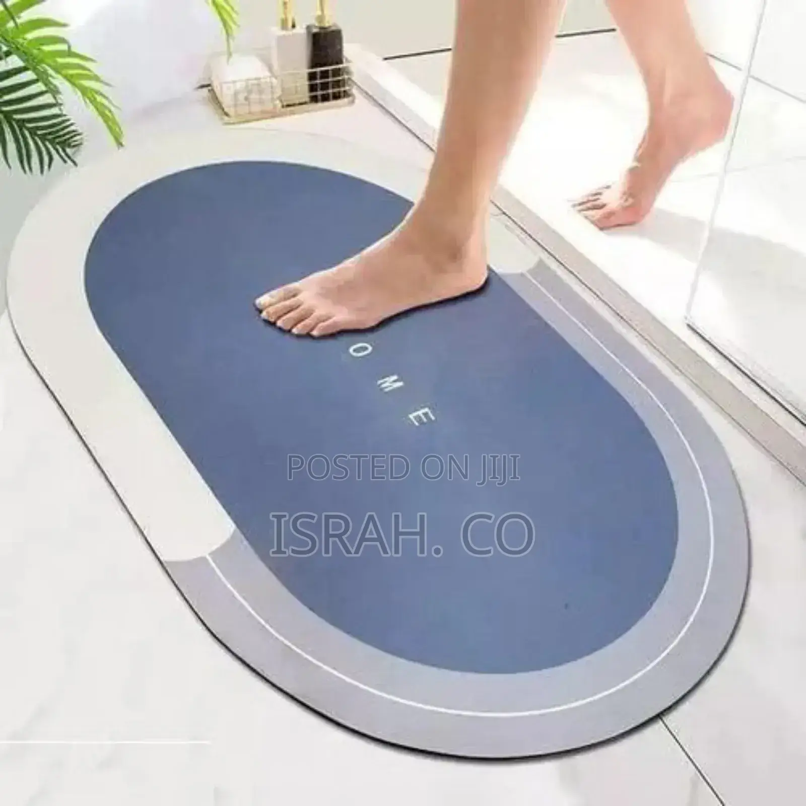 Super Absorbent Bathroom Door Mat Grey