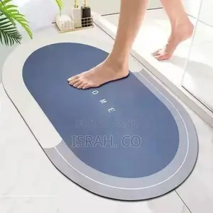 Super Absorbent Bathroom Door Mat Grey