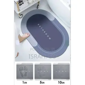 Super Absorbent Bathroom Door Mat Grey