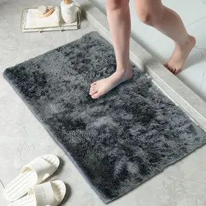 Happy Home Soft Fluffy Door Mat Grey
