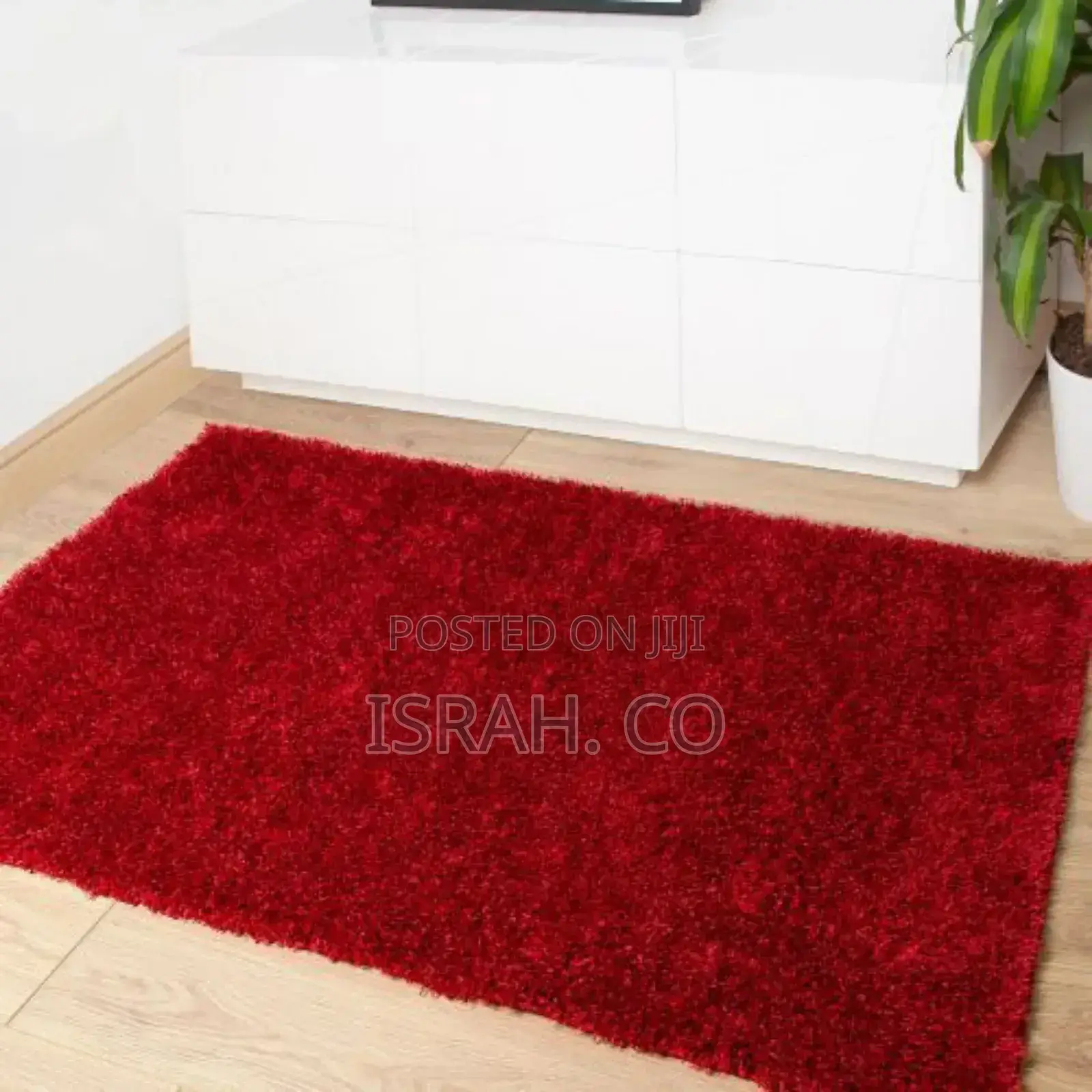 Shaggy Door Mat - Red