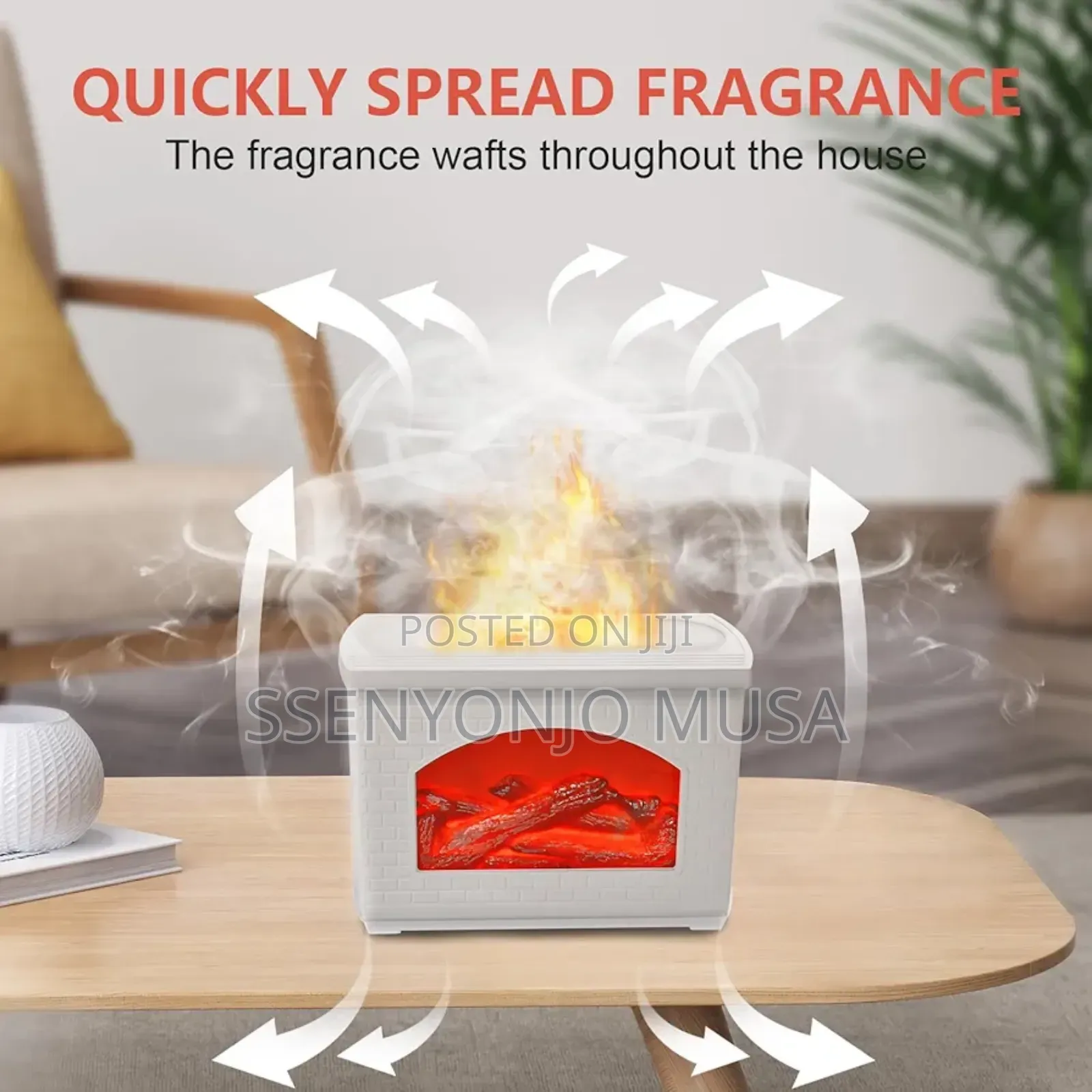 Flame Aroma Diffuser - Waterless Oil Diffuser With Auto Shut