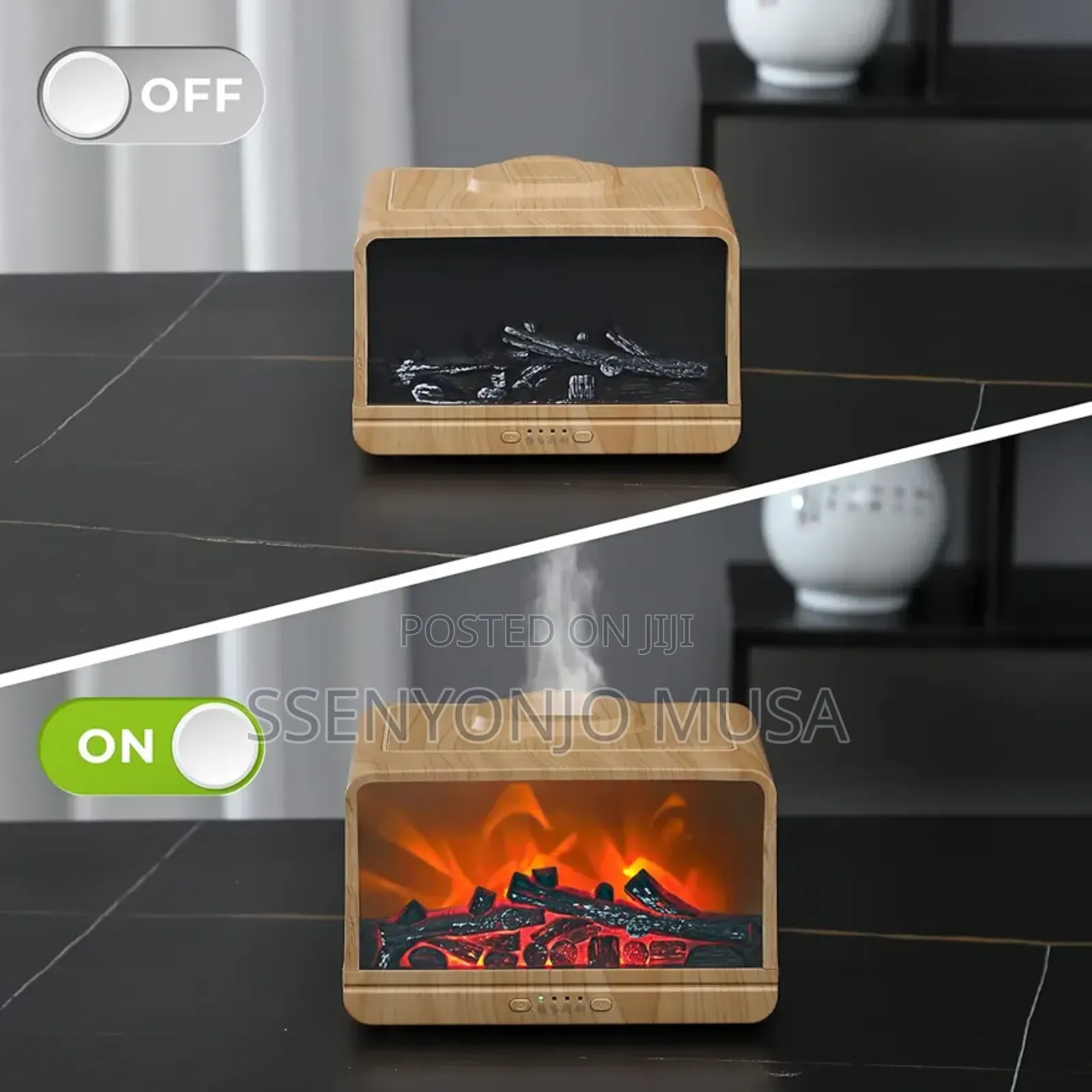 Fireplace Ultrasonic Humidifier - Essential Oil Diffuser-Flame