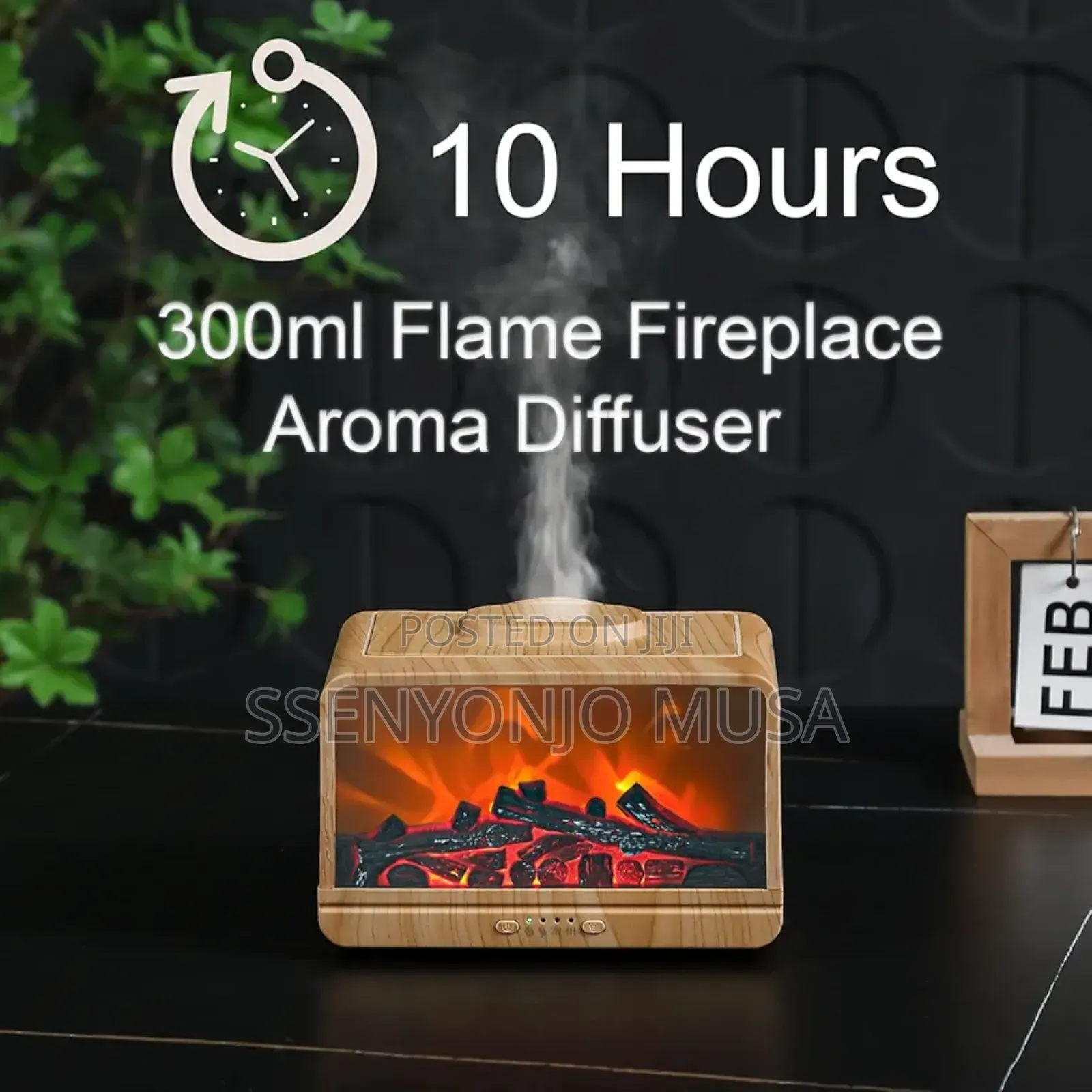Fireplace Ultrasonic Humidifier - Essential Oil Diffuser-Flame