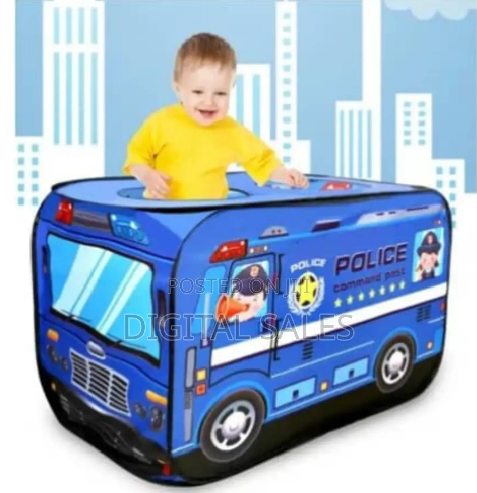 Mini Police Car Tent Play