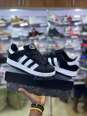 Adidas Campus Suede Black and White Sneakers