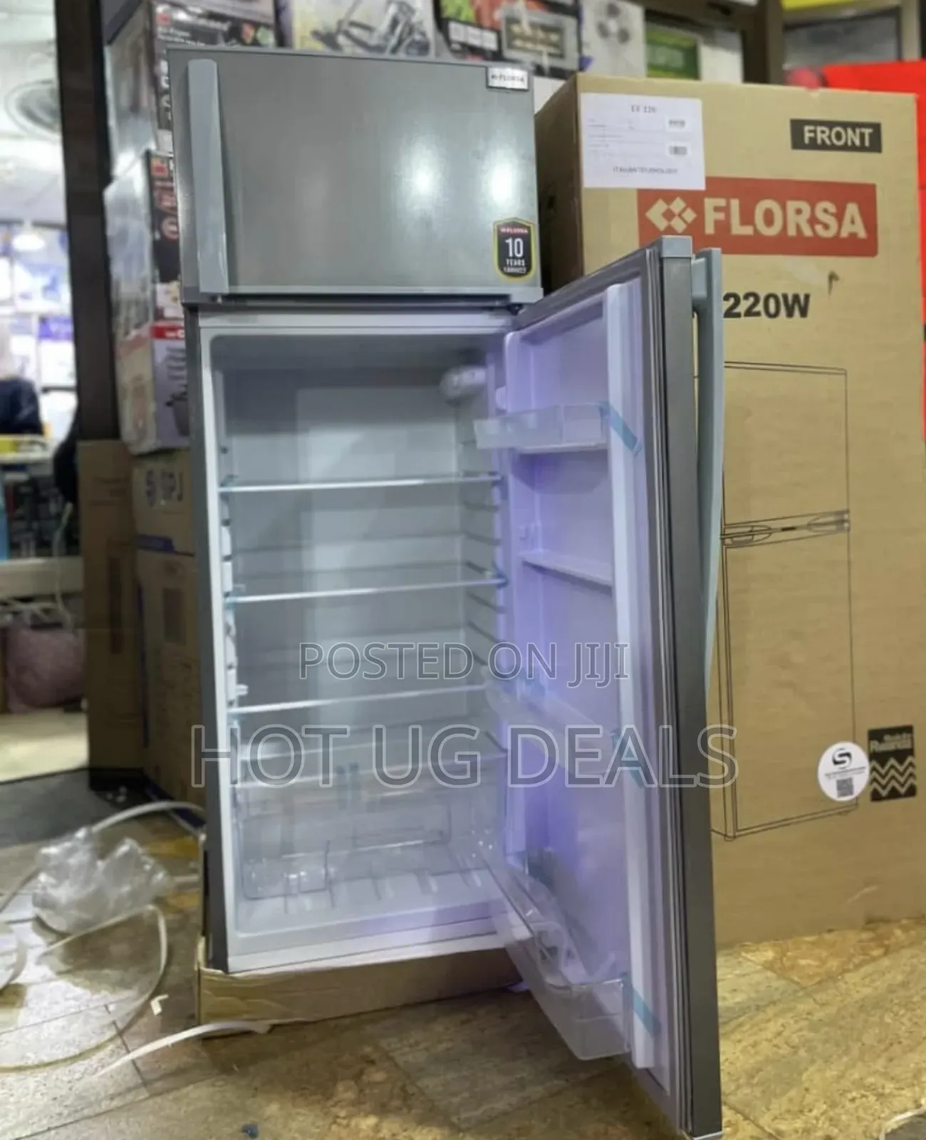 Florsa Double Door Refrigerator 220l - Silver