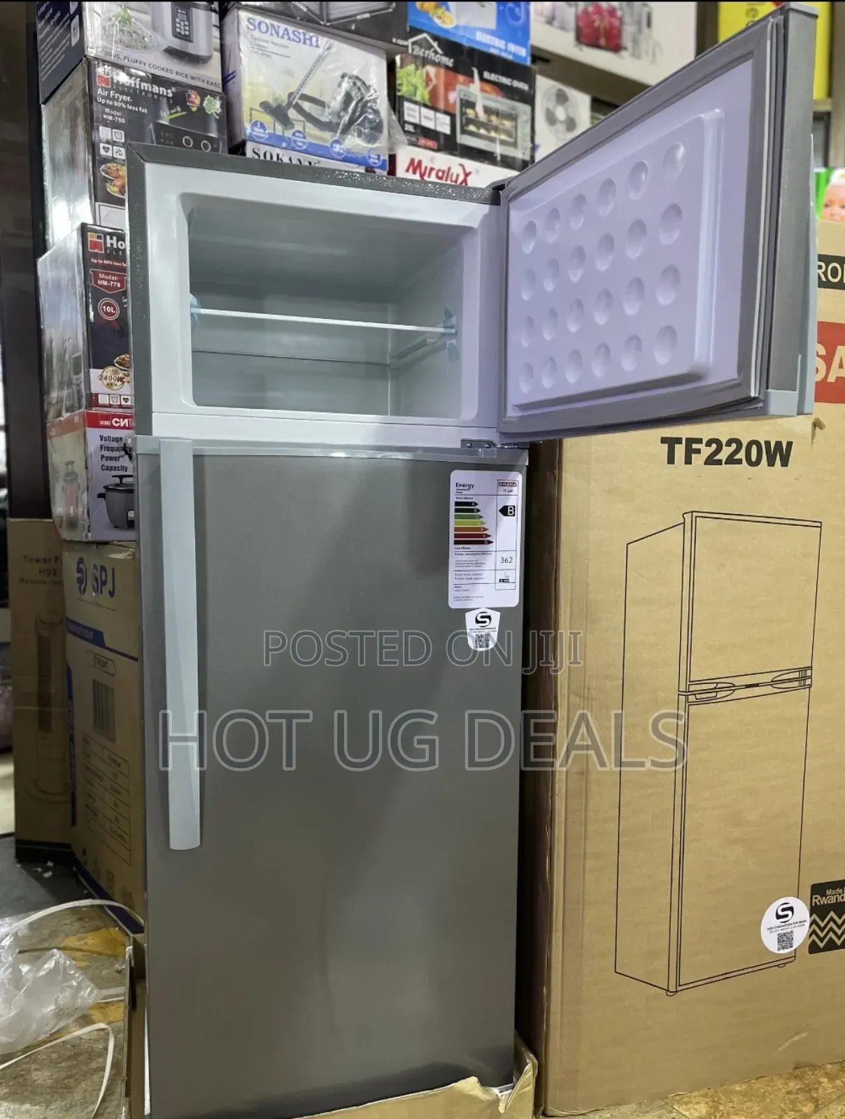 Florsa Double Door Refrigerator 220l - Silver