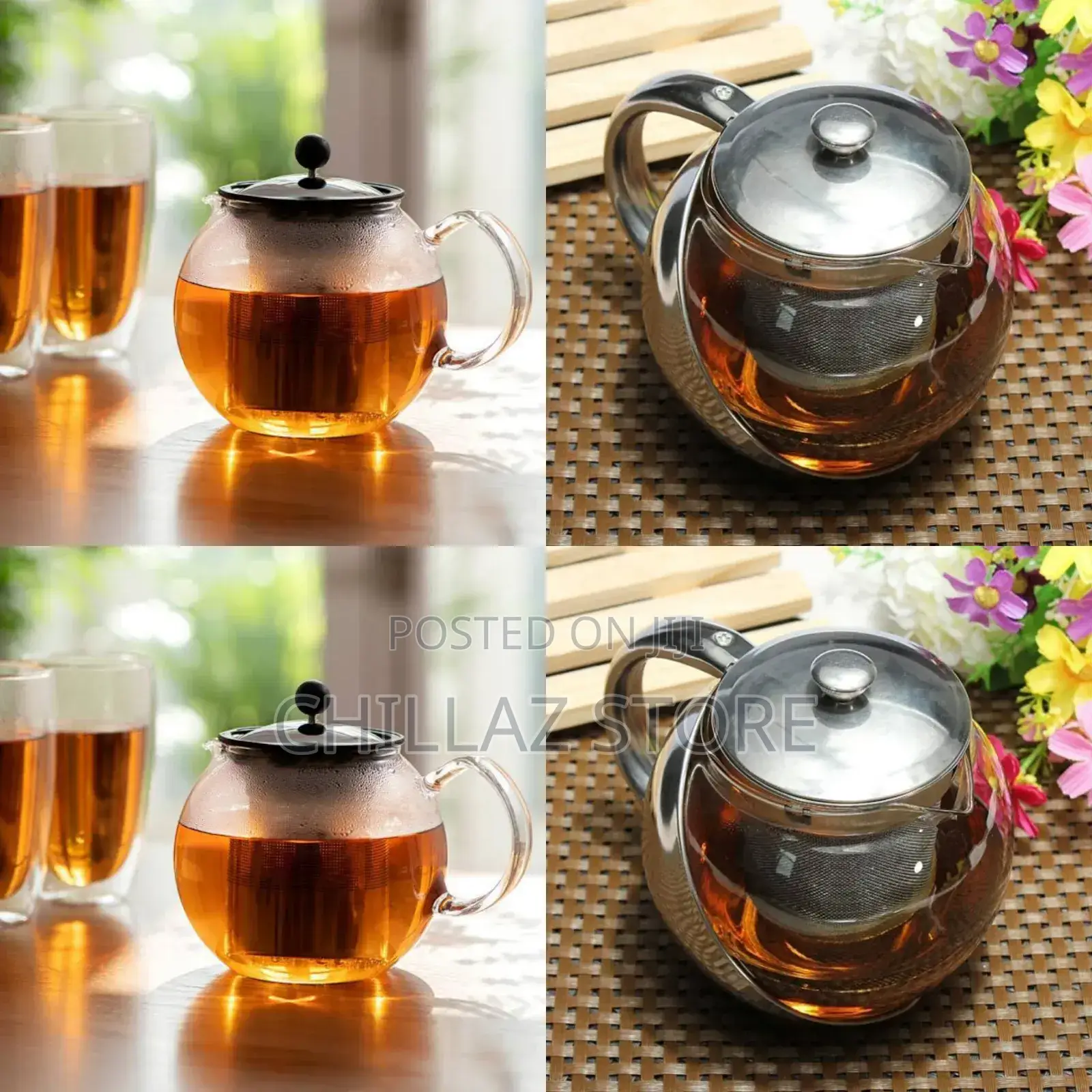 600mls Glass Kettle Teapot.