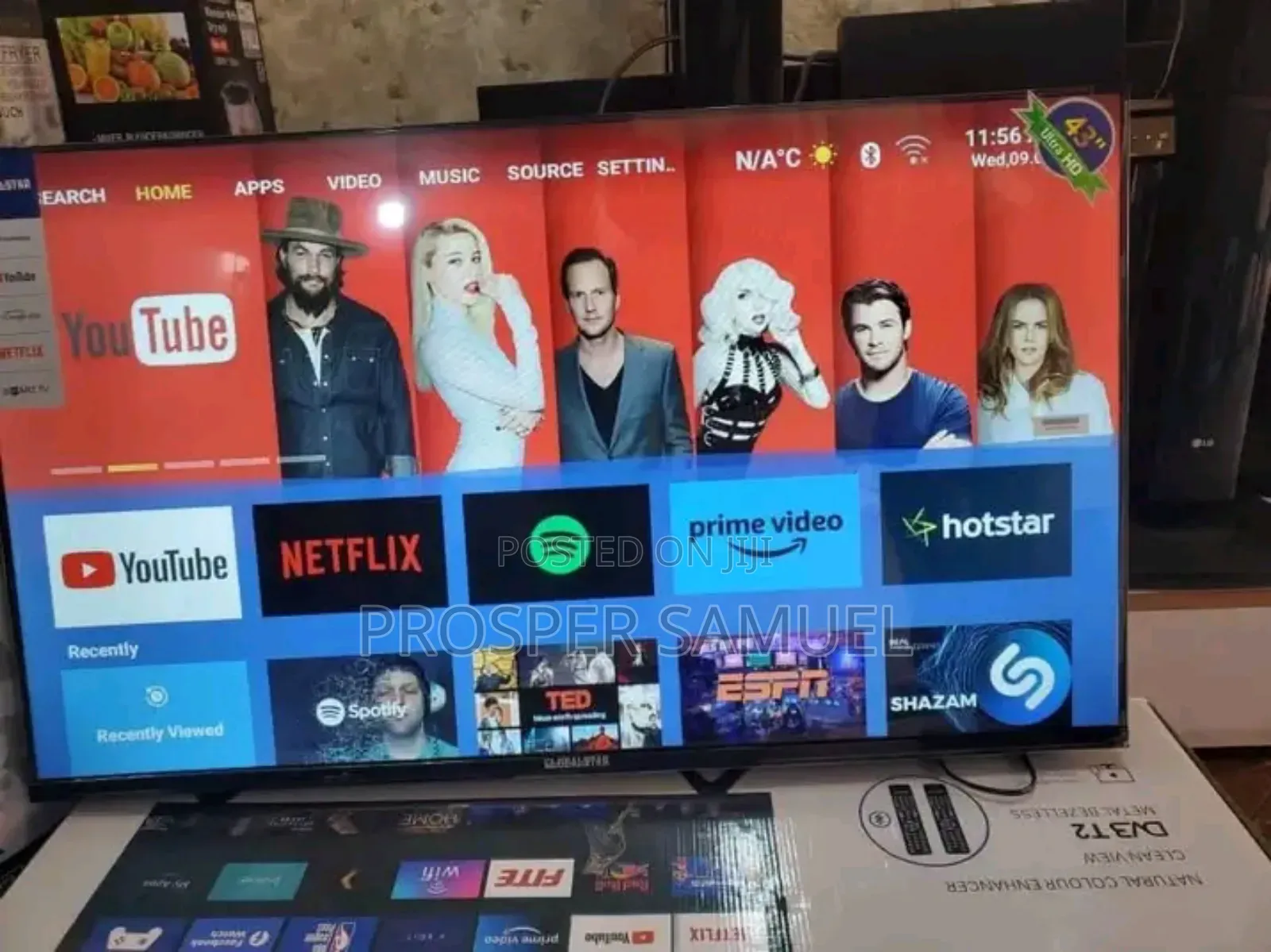 Brand New Globalstar 43 Smart Flat Screen Frameless