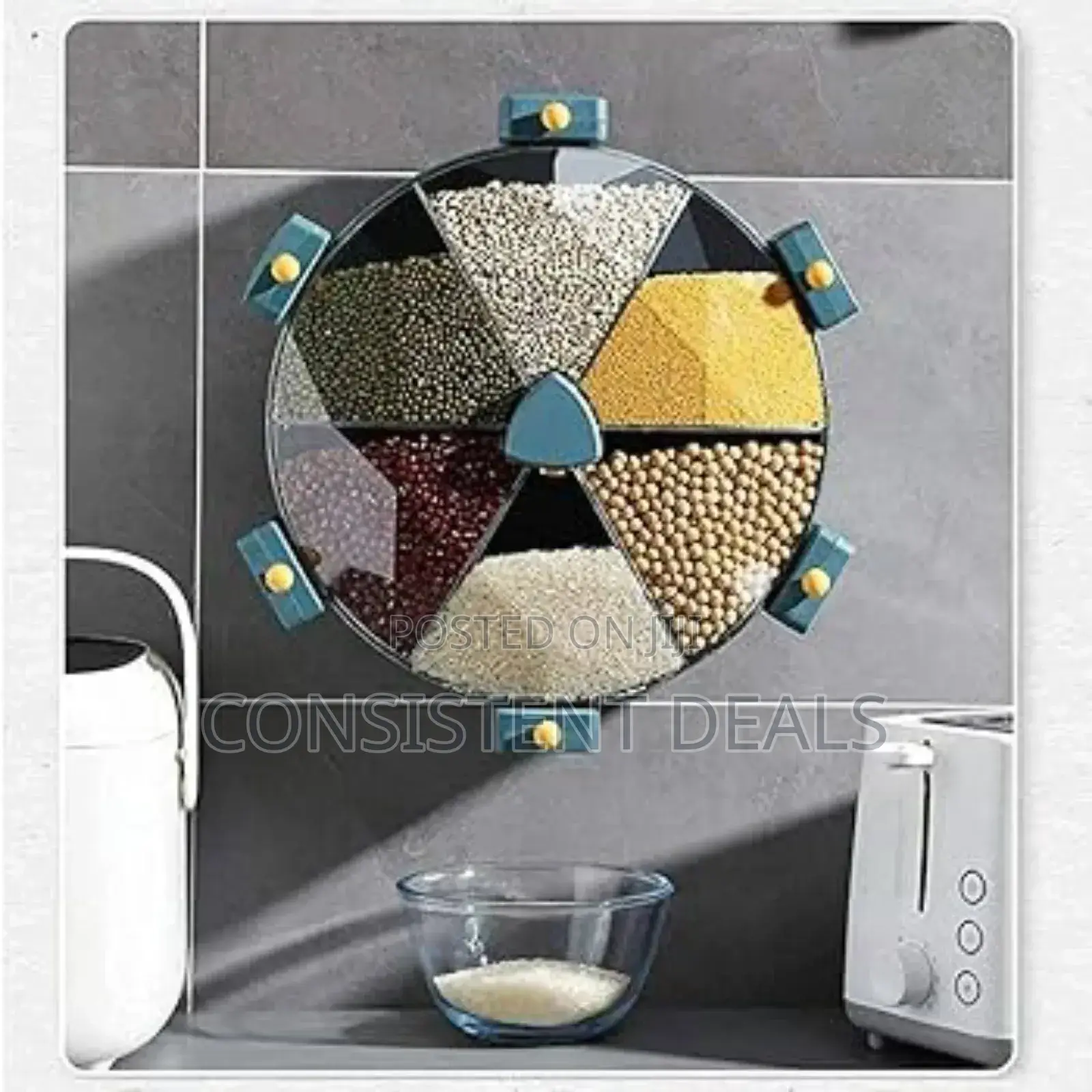 Wall Mounted Rotating Cereal Dispenser