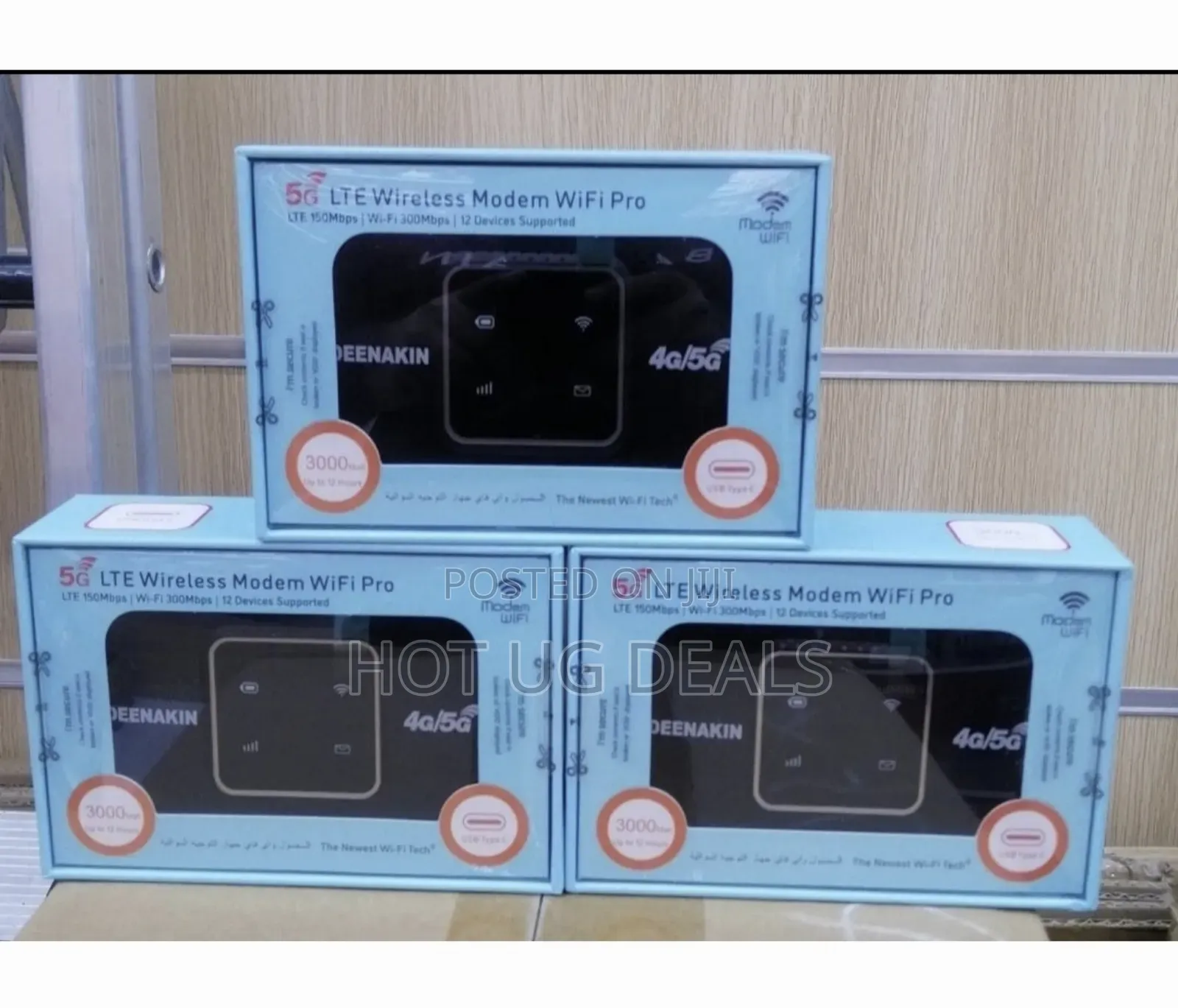 5G+ Unlocked 300mbps Mifi 12 Hours Stronger Battery - Black