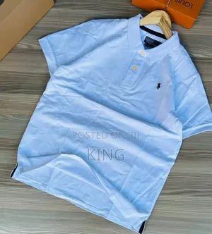 Sky Blue Plain Polo's T-Shirts