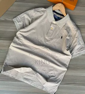 Grey Plain Polo's T-Shirts