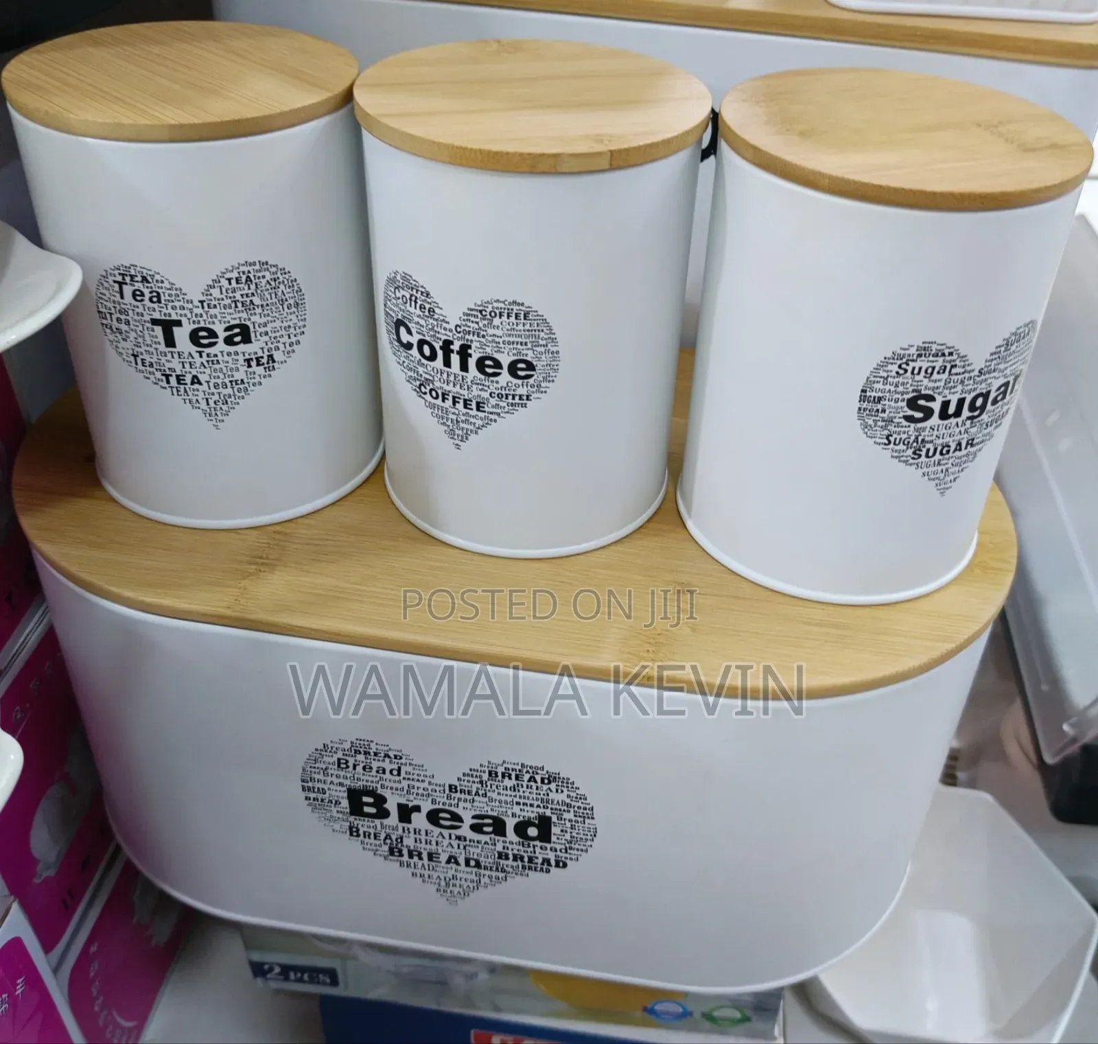 Bread Bin With a Wooden Lid