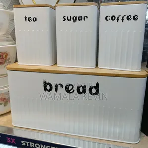 Bread Bin With a Wooden Lid