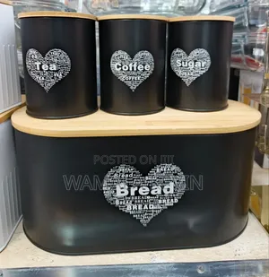 Bread Bin With a Wooden Lid