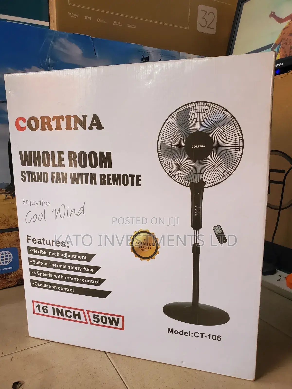 Remote Stand Fan Cortina