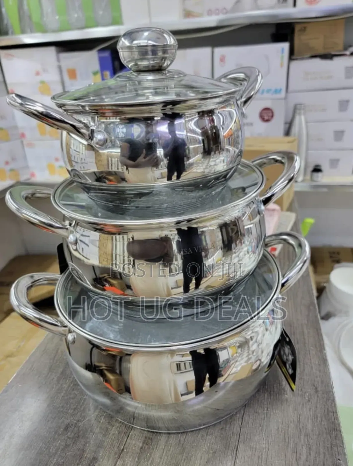 3pcs Kaisa Villa Stainless Steel Cookware Set Cooking Pots