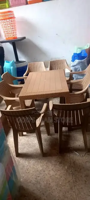 Plastic Chairs and Table Set 8 Seater