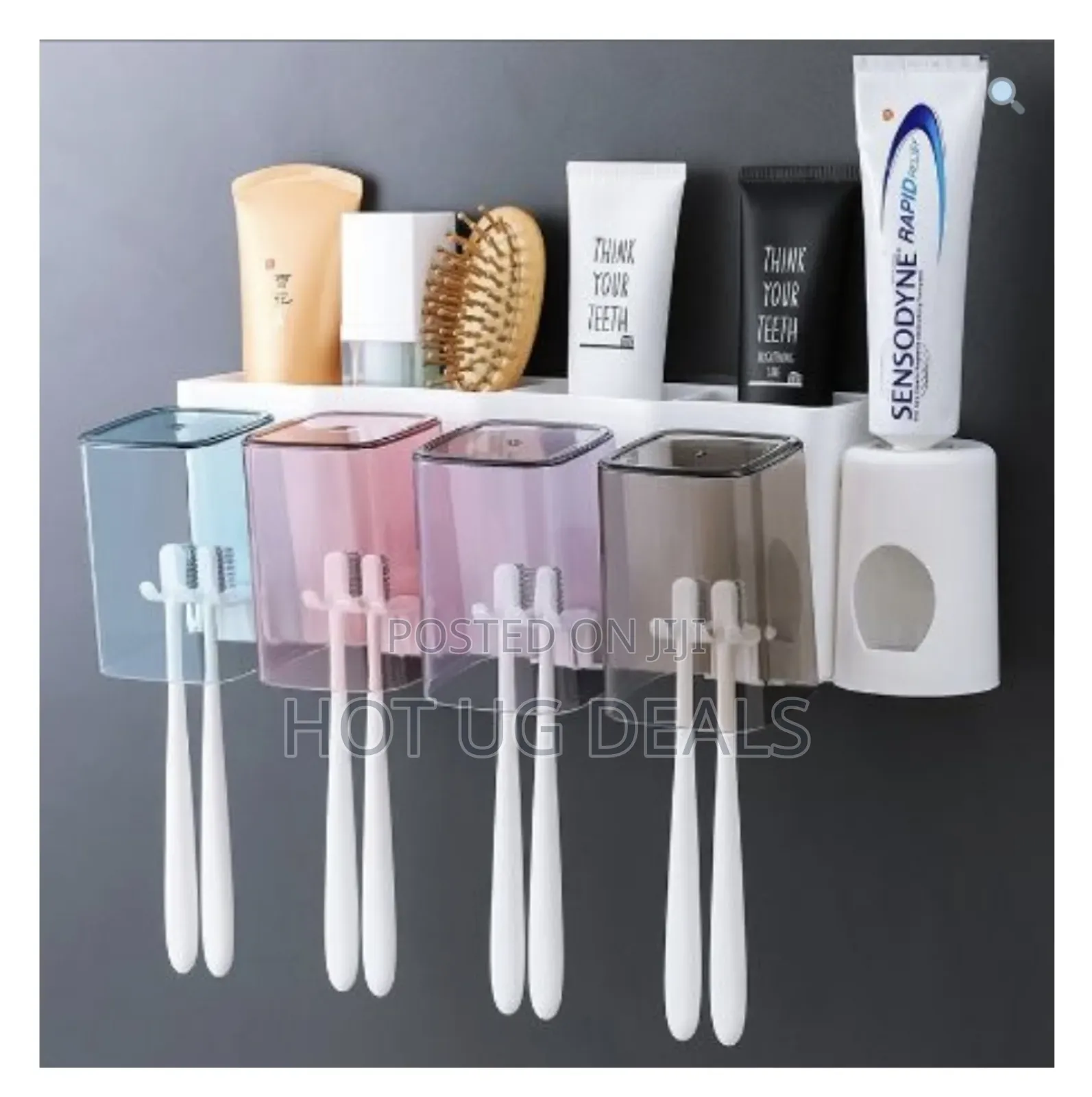 Tooth Brush Cup Shelf- White