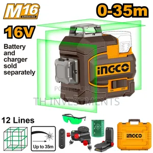 Ingco Cordless 3d Laser Level 16v With Battery and Charger