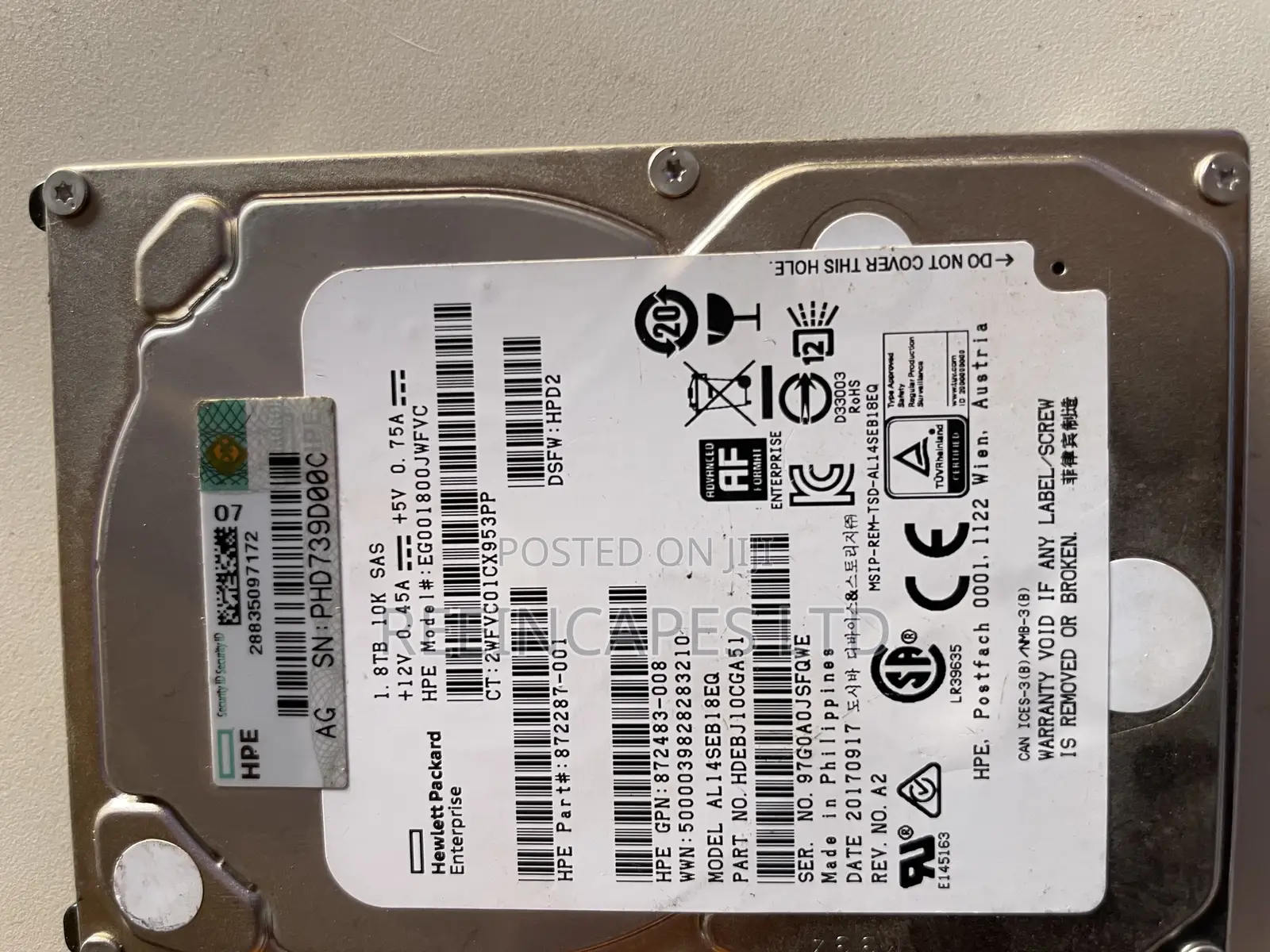 HP 1.8tb Sas Drive