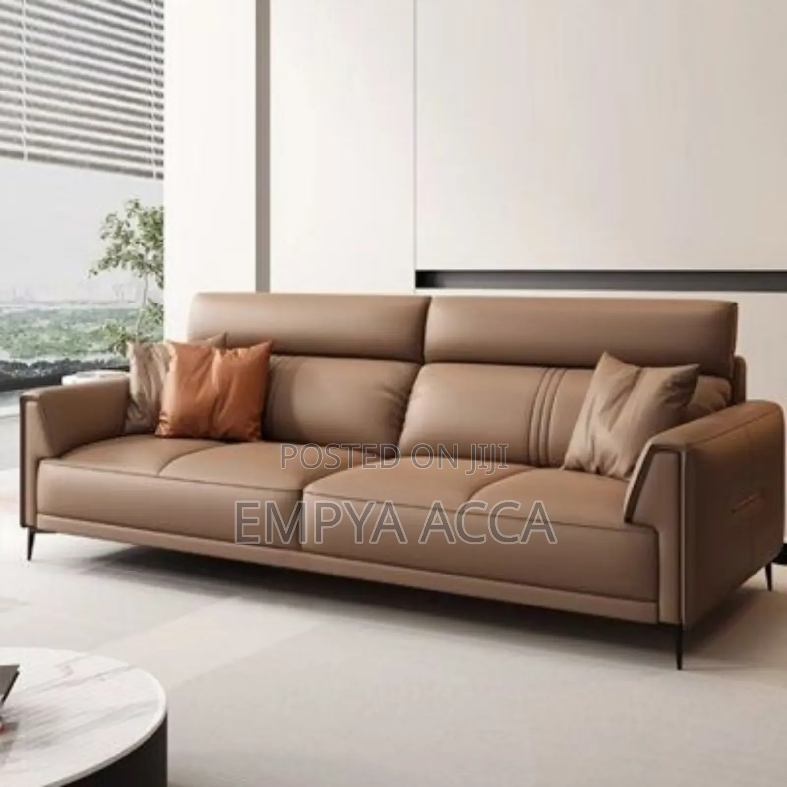 Leather Sofa Be Cream