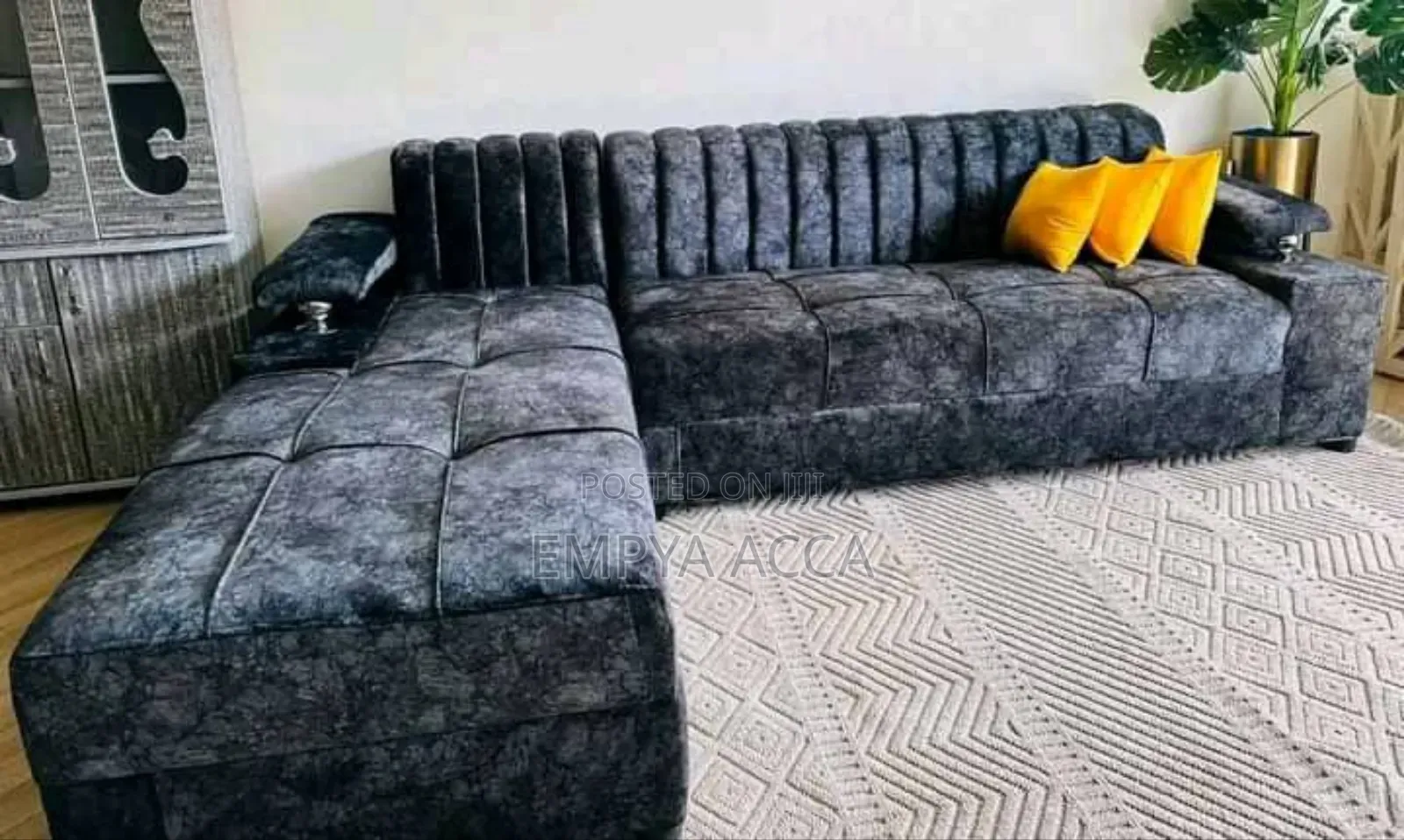 Forest Black Sofa Set