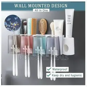 Bathroom Toothbrush Holder Automatic Toothpaste Dispenser
