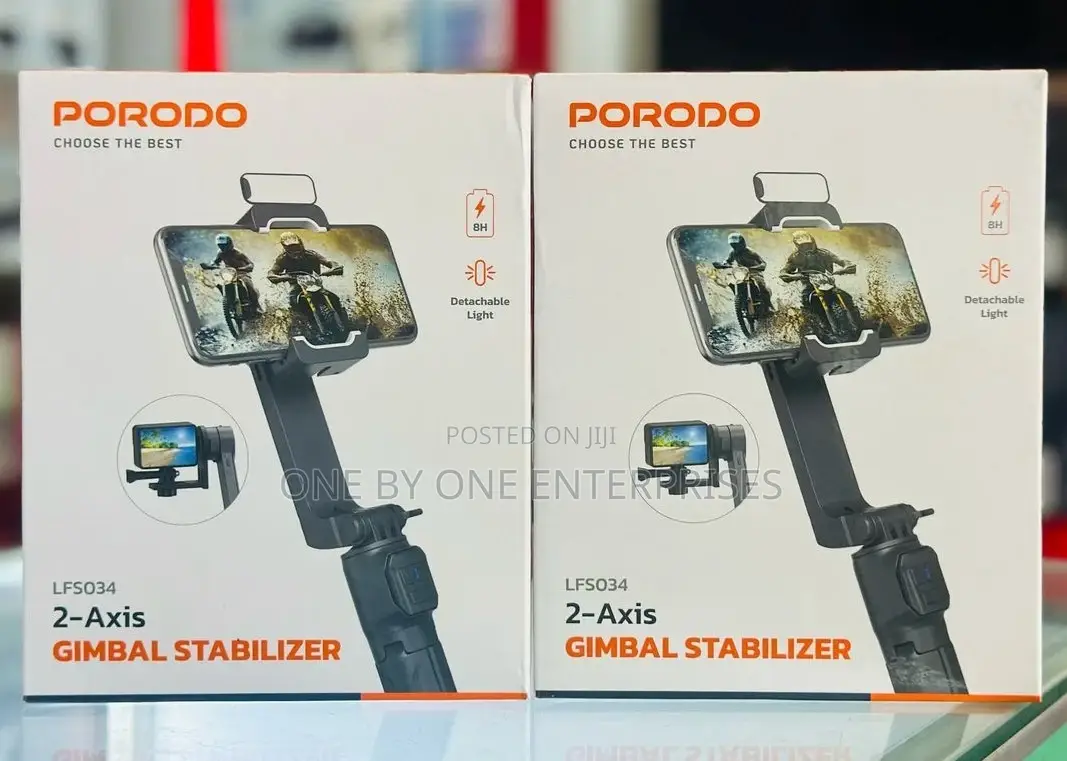 Porodo 2-Axis Gimbal Stablizer - Black
