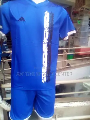 Blue Plain Adidas Jersey