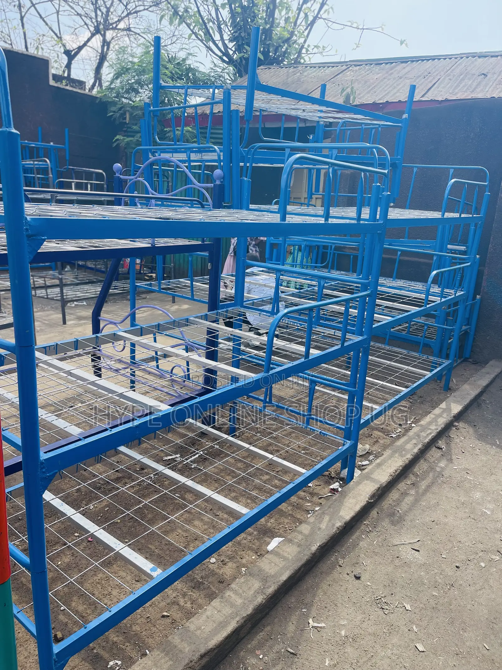 Metal Blue Decker Beds